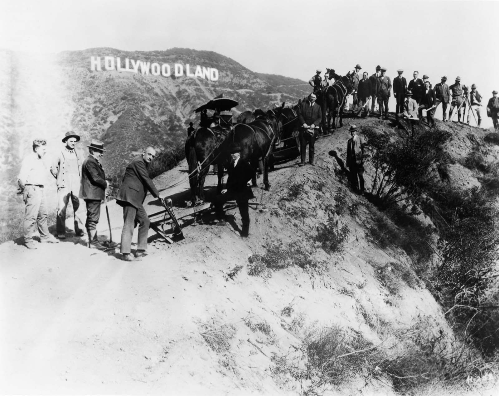 hollywood sign old photographs