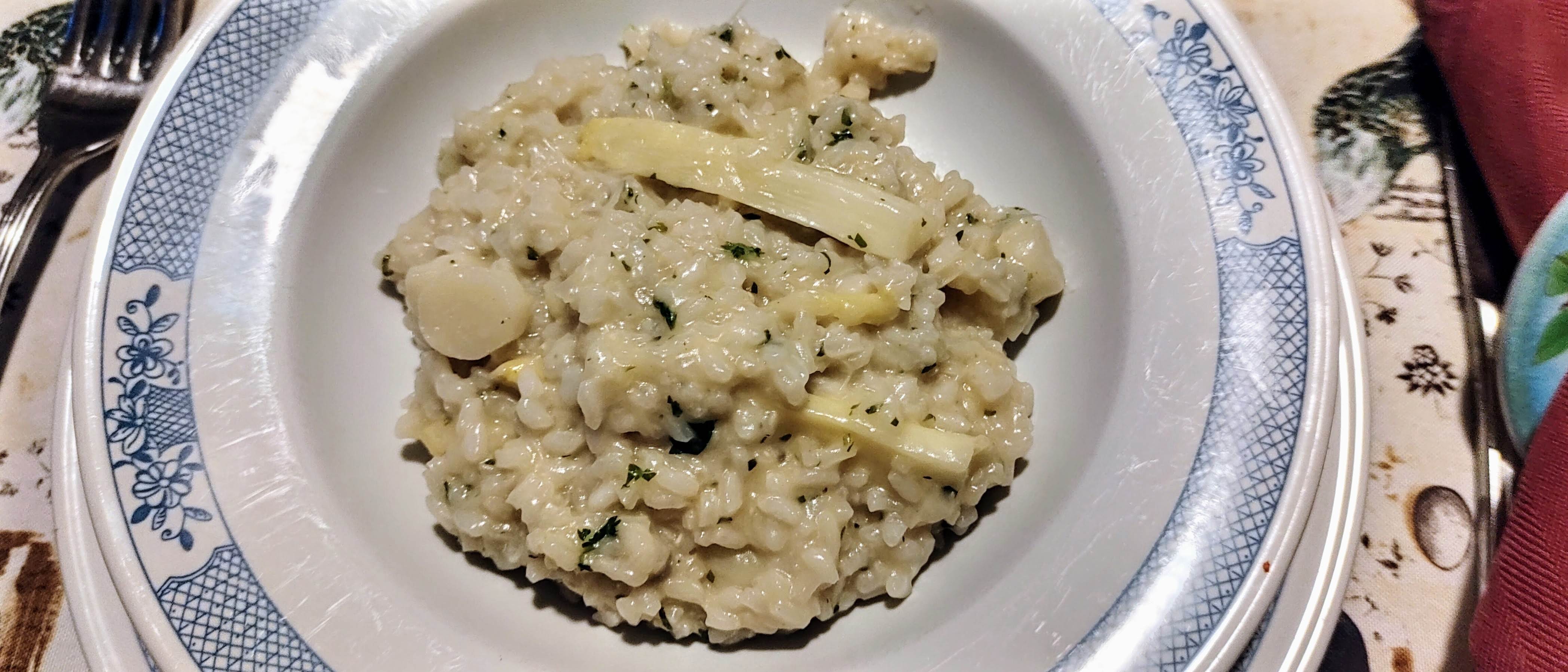 Il mondo di Luvi Risotto agli asparagi bianchi e ortica
