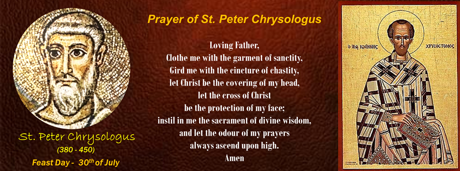 Saint July 30 : St. Peter Chrysologus : #Bishop