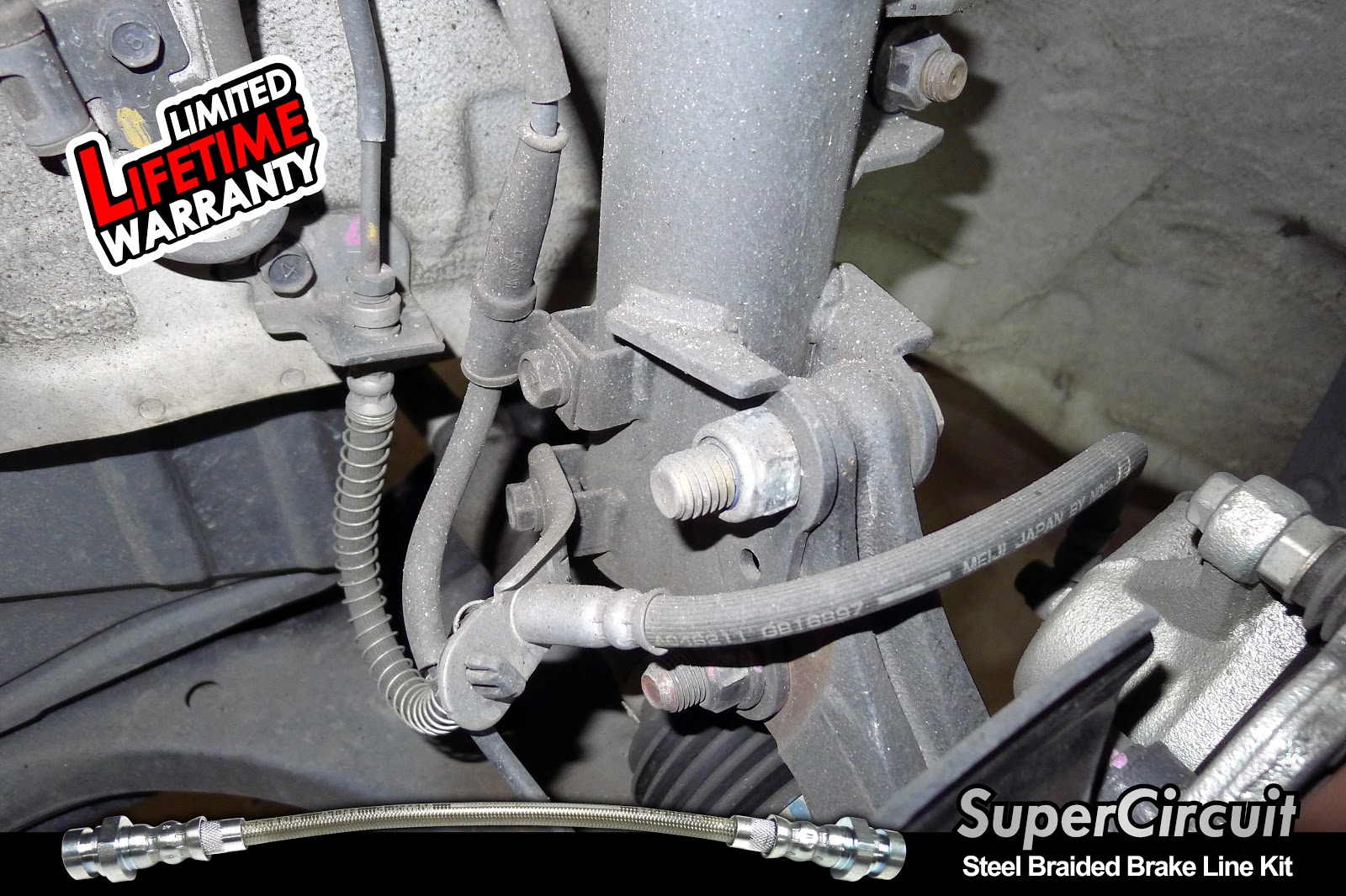 SUPERCIRCUIT Steel Braided Brake Lines Kia Forte Steel Braided Brake