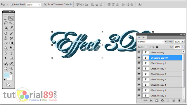 Cara mudah membuat tulisan 3 Dimensi di Photoshop