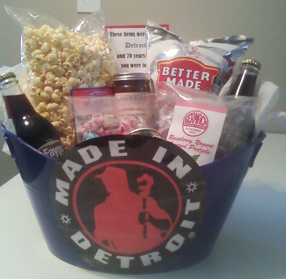 Munchin' Michigander Born in Detroit Gift Basket