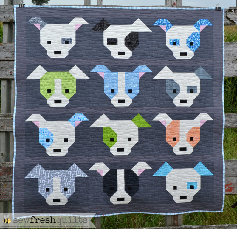 Sew Fresh Quilts: Dog Gone Cute maxi quilt finish