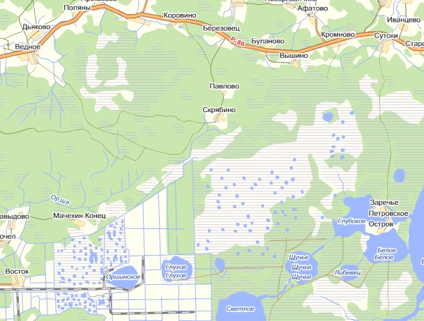 Карта болот тверской области