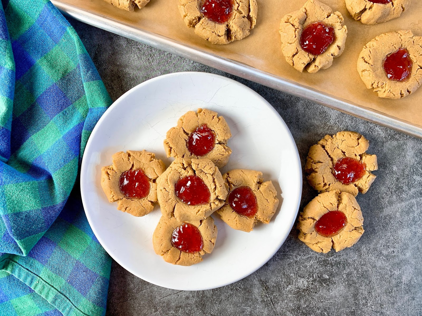 Flourless Peanut Butter and Jelly Cookies