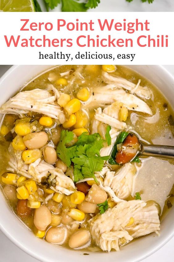 Zero Point Weight Watchers White Chicken Chili Whole30 Dessert Recipes