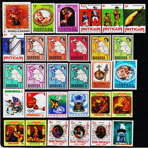 BRITISH COMMONWEALTH WORLDWIDE MINT NH 100 DIFFERENT STAMPS