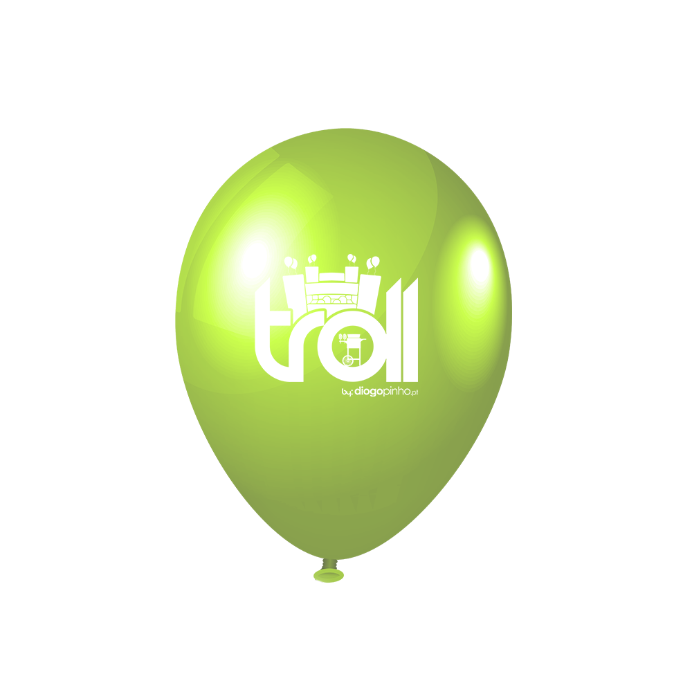 Balões látex verde claro | Troll - Soluções para eventos
