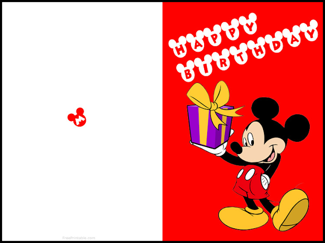 Printable Disney Birthday Cards