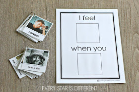 I feel... when you... Picture Prompt with Cards