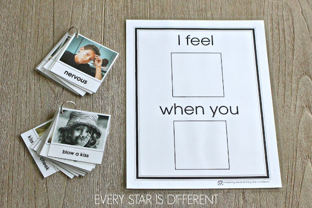 I feel... when you... Picture Prompt with Cards