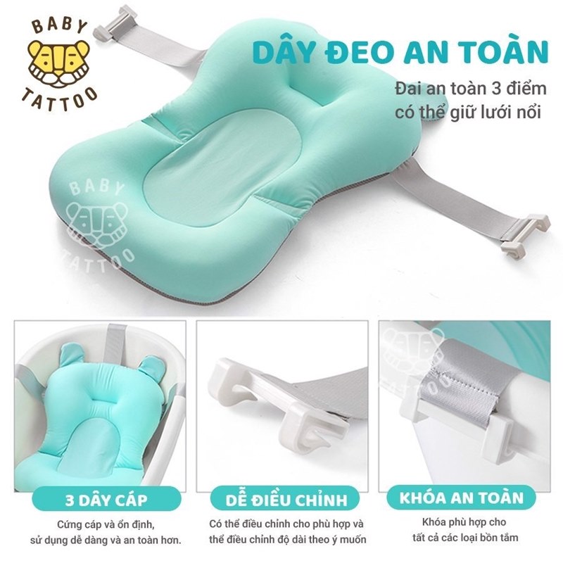 ĐỆM LÓT BỒN TẮM CHỐNG TRƯƠT CHO BÉ BABY TATTOO ĐỆM LÓT BỒN TẮM CHỐNG TRƯƠT CHO BÉ BABY TATTOO