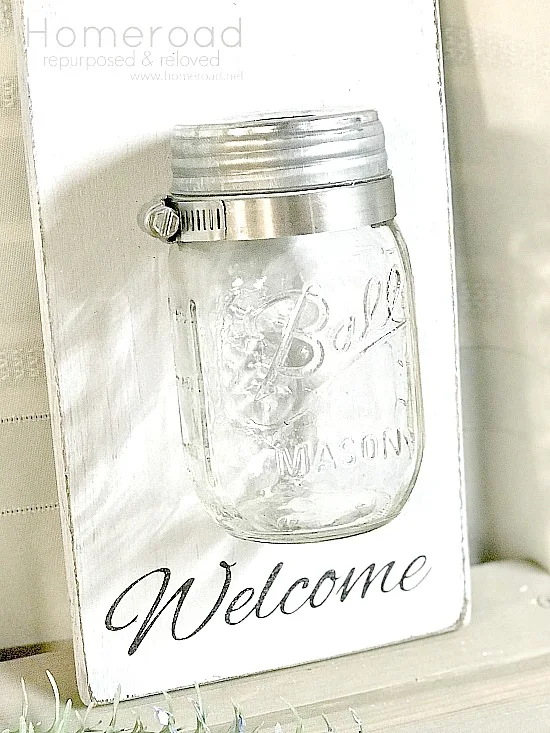 How to Make a quick and easy Mason Jar Wall Vase