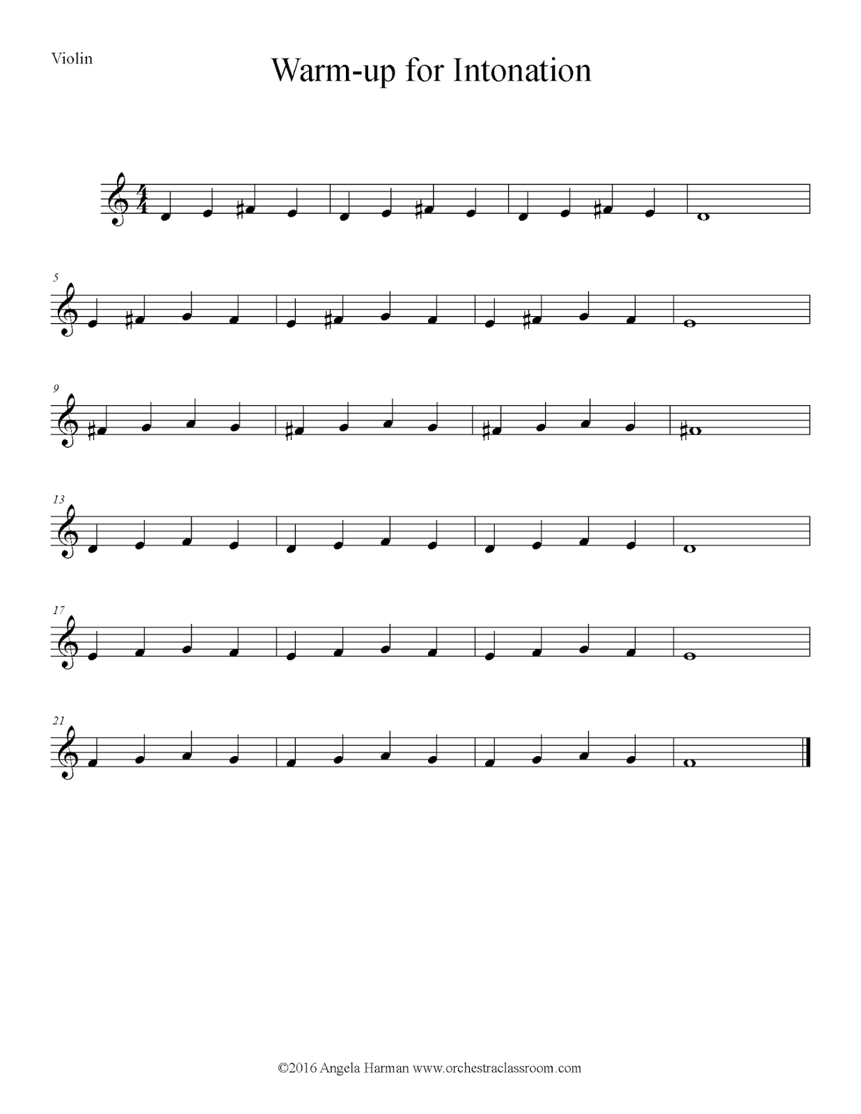 Orchestra Classroom Beginners and Intonation