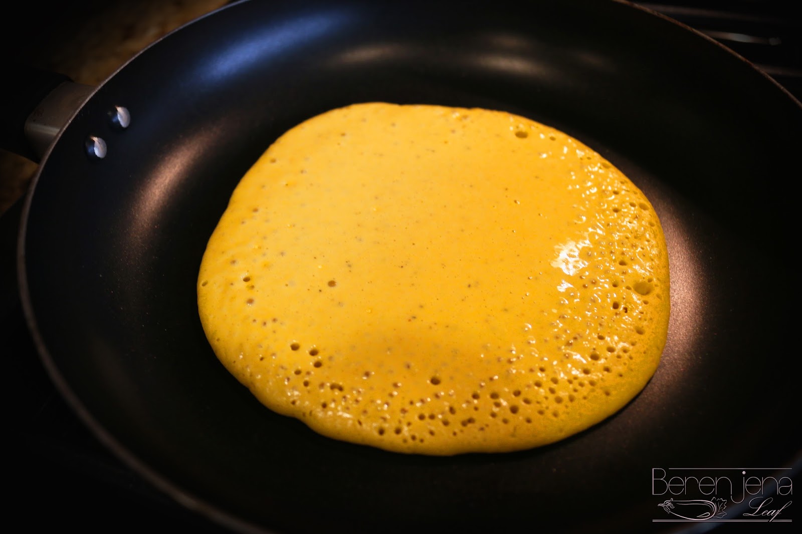Omelette (tortilla de garbanzo) y vegetales