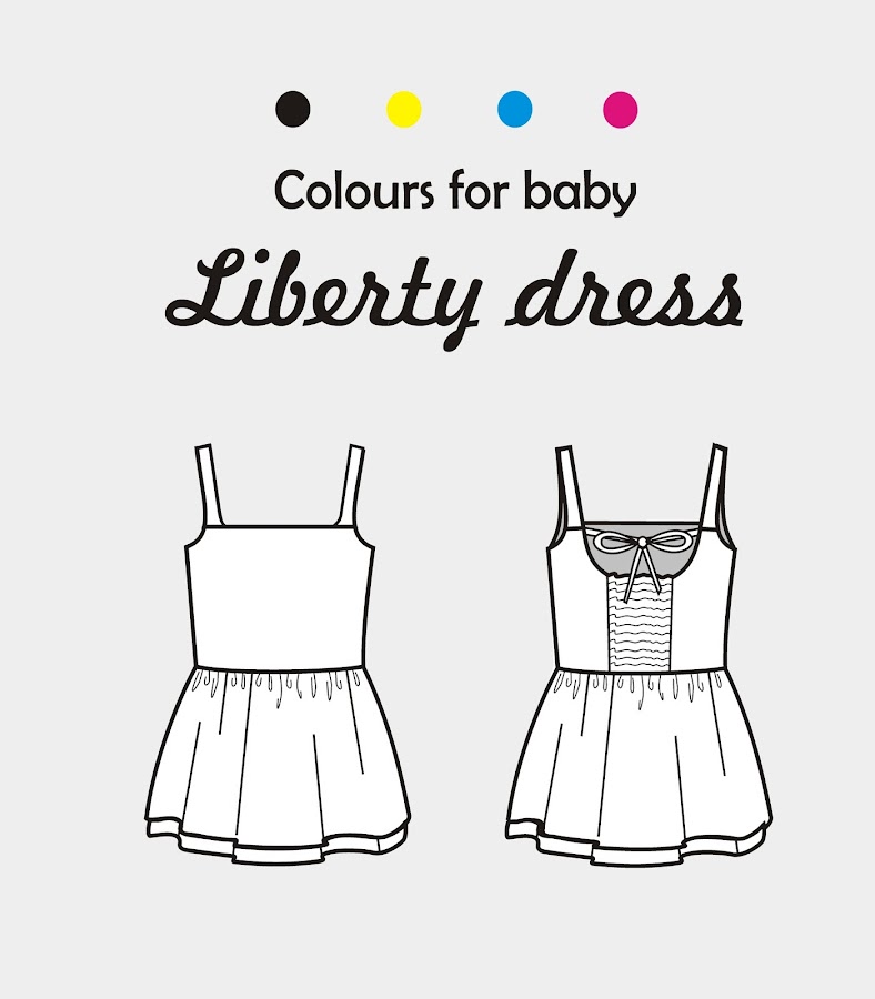 Patrón costura vestido niña con tela Liberty