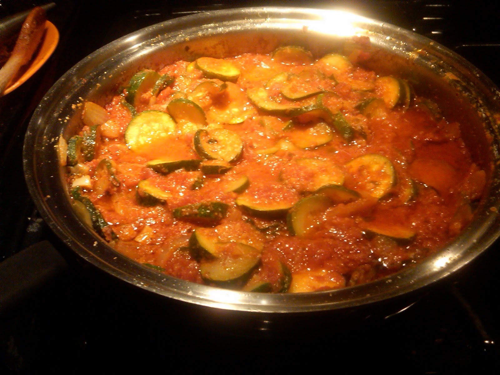 Cooking Divas Zucchini in Tomato Sauce