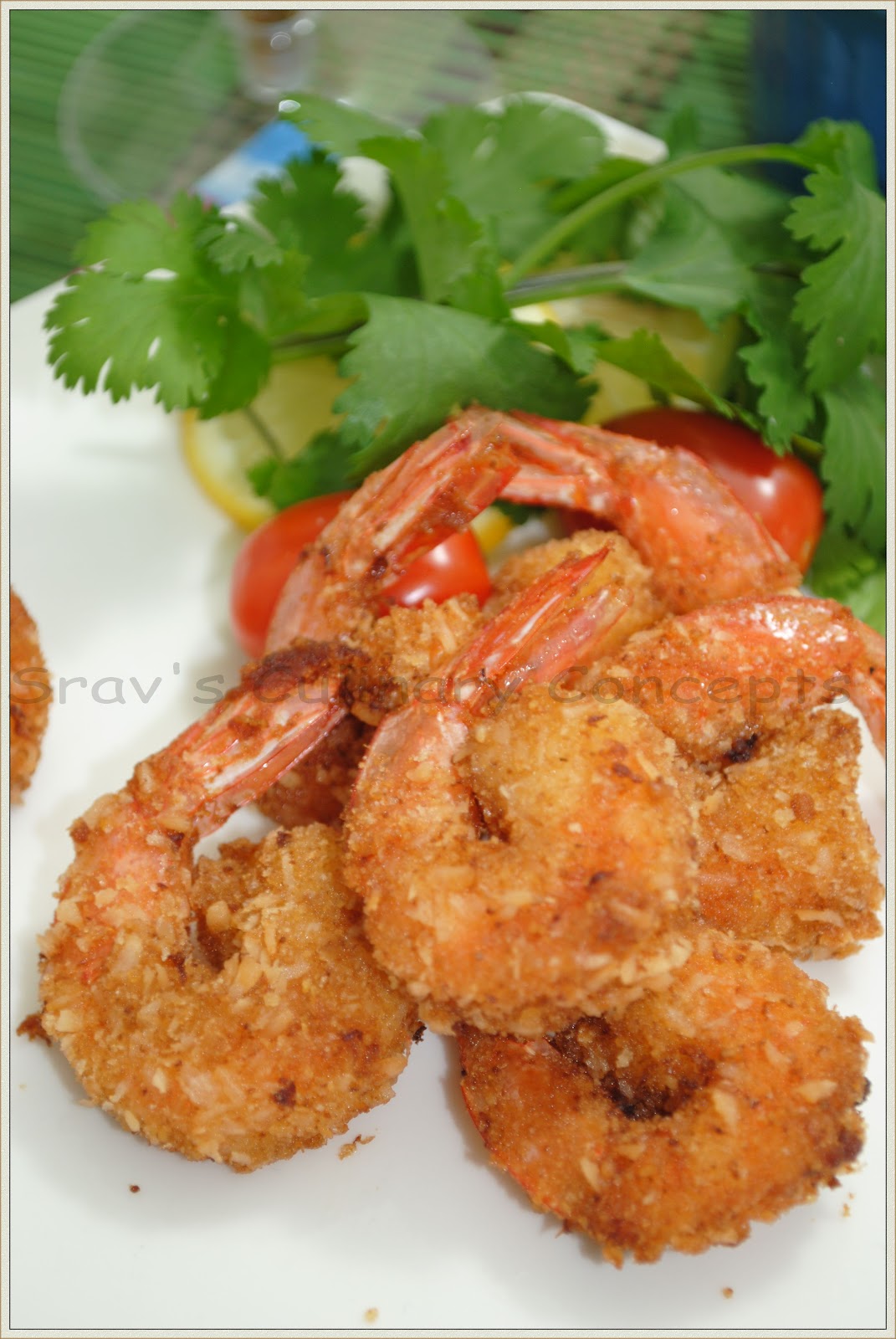 Srav's Culinary Concepts Coconut Shrimp with Spicy Tartar Sauce