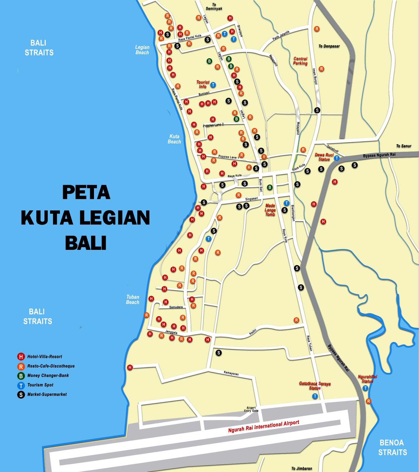Download Peta  Wisata Bali  Lengkap Peta  Wisata Indonesia 