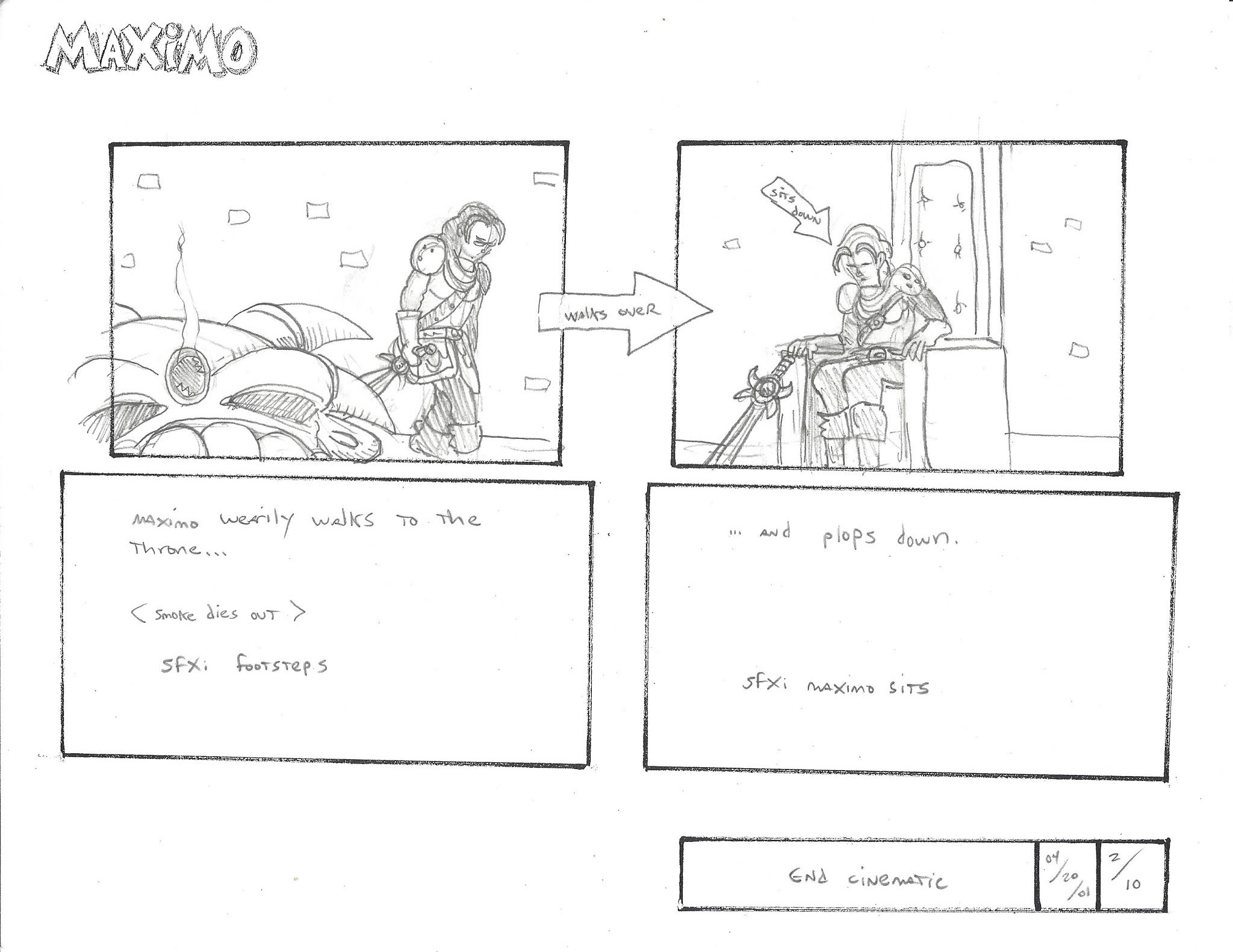 mr boss' design lair: Maximo: Ghosts to Glory storyboards (part 3 ...