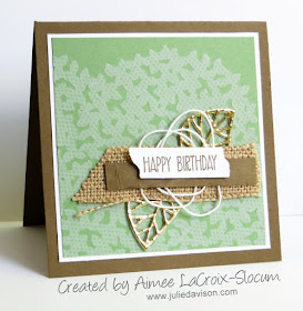 Stampin' Up! Thoughtful Branches birthday card created by Aimee LaCroix-Slocum #stampinup www.juliedavison.com -- Exclusive August 2016 Bundle