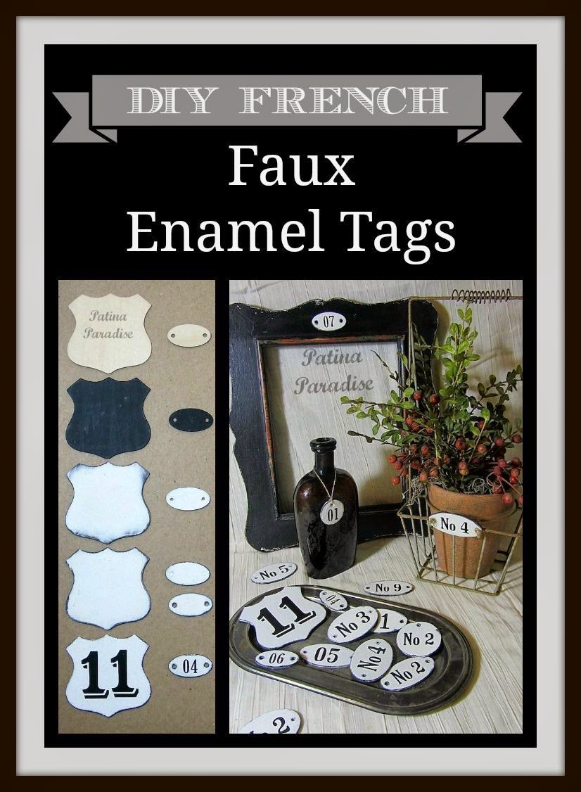 DIY French Enamel Number Tags 