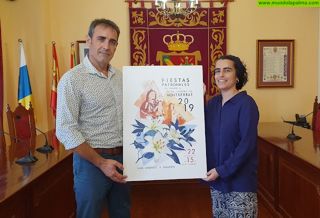 La diseñadora Miriam Fernández Martín, gana el Concurso del Cartel Anunciador de las Fiestas Patronales de San Andrés y Sauces con su obra ‘Lirios’