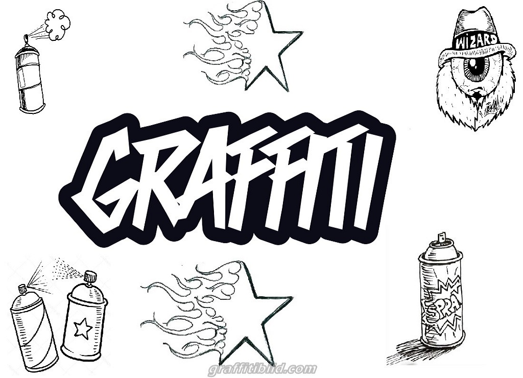 11 coole graffiti ausmalbilder zum ausdrucken kostenlos