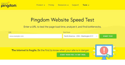 Pingdom speed test