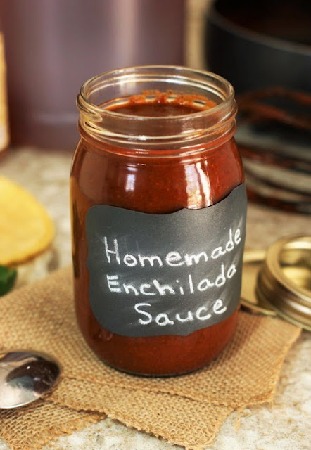 Jar of Homemade Enchilada Sauce Image