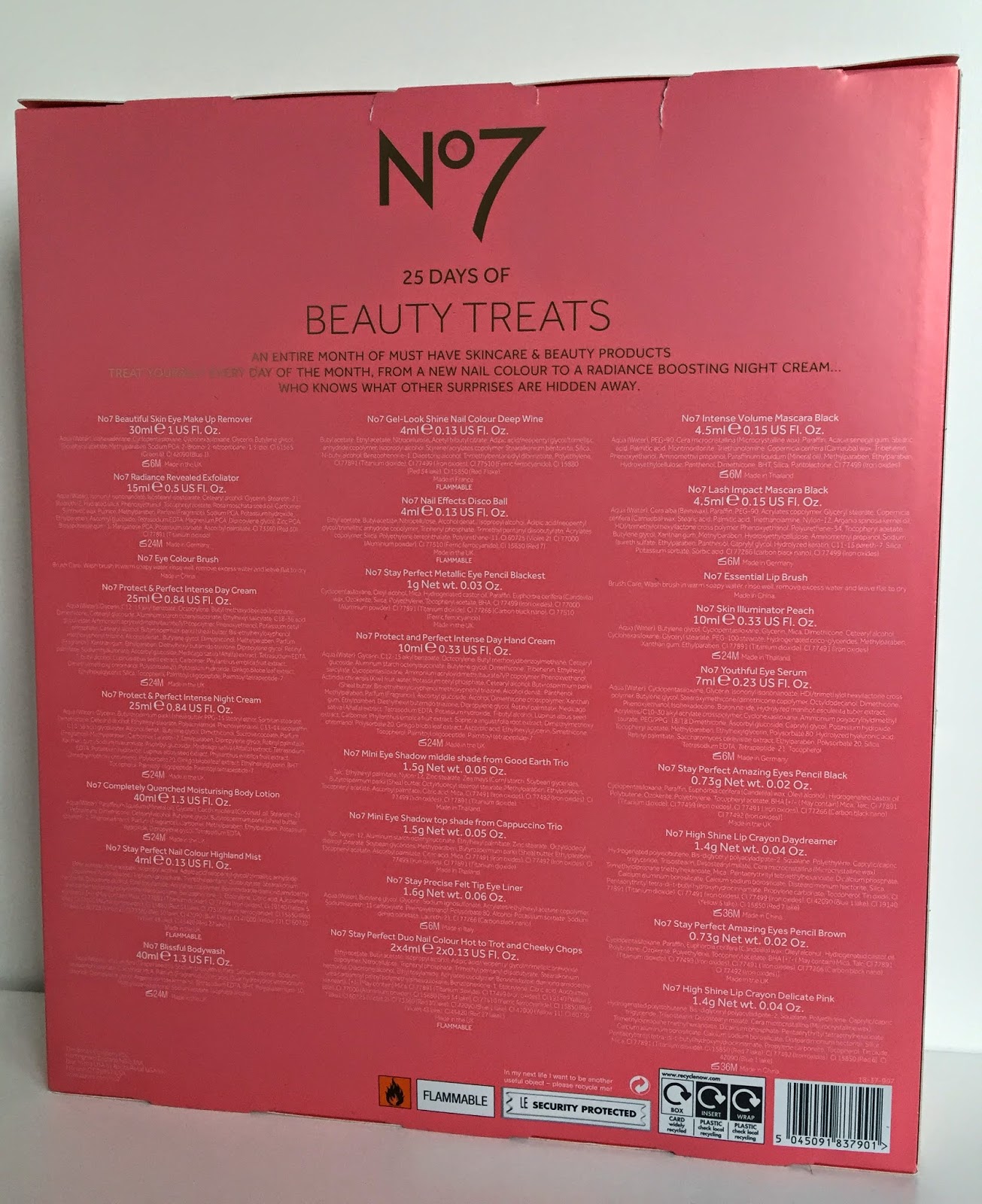 Boots No7 Beauty Advent Calendar 2017 My 1st Weekly Blogpost About The Products I Got In No7 Advent Calendar Will Be On Other Blog 7th December Post Is Live