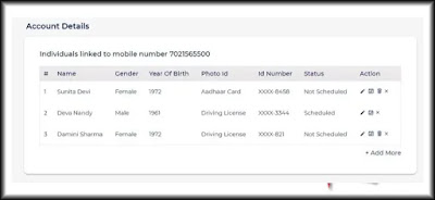 booking appointment on account detail page