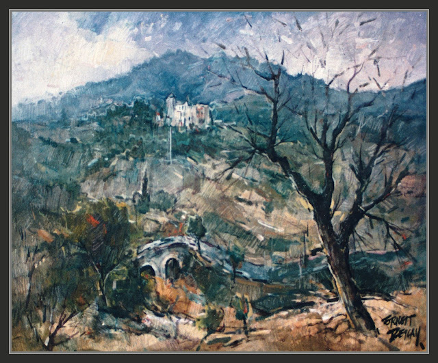 ESPARRAGUERA-PINTURA-PAISATGES-POBLES-BAIX LLOBREGAT-NATURA-PINTOR-ERNEST DESCALS