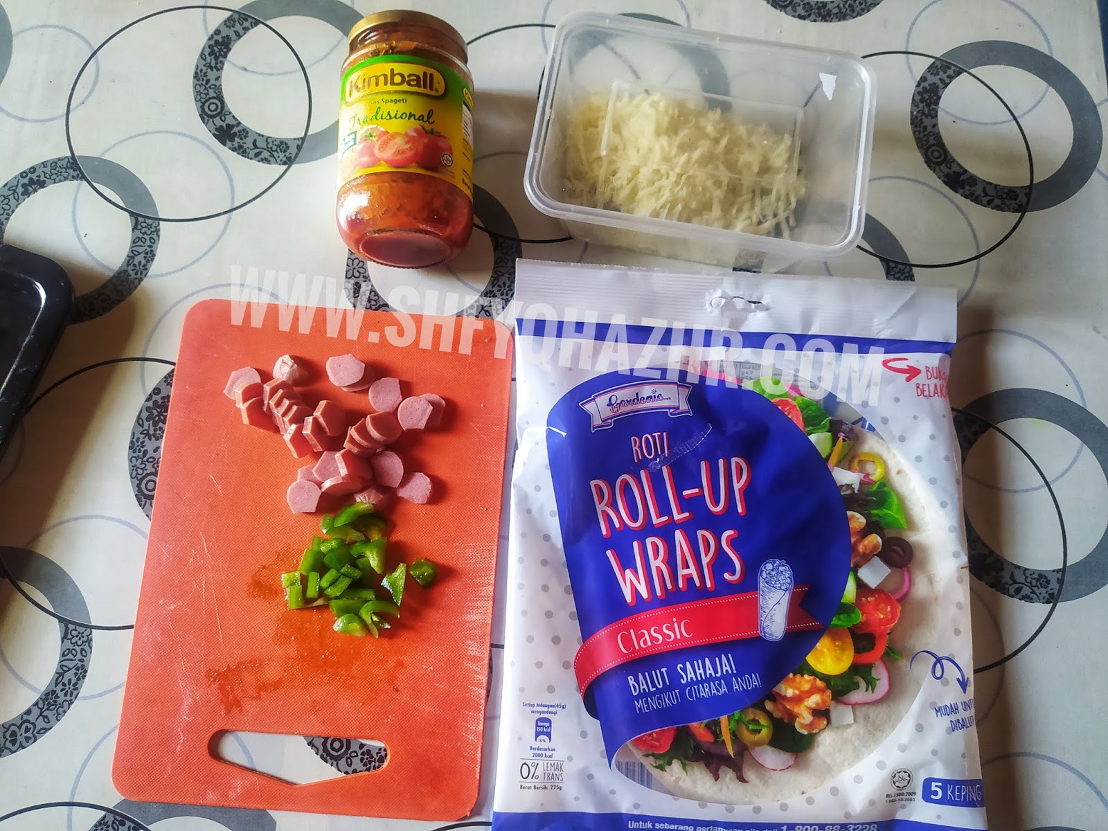 RESEPI PIZZA GUNA KEPINGAN WRAP!