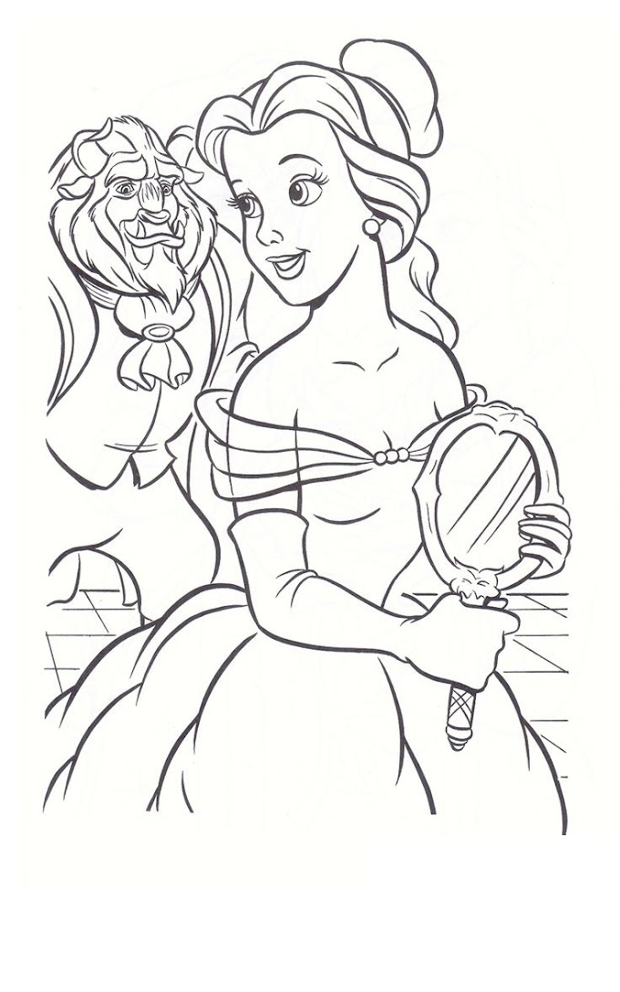 A bela e a fera desenhos para pintar, colorir ou imprimir! Moldes e riscos a bela e a fera