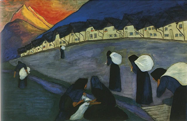 Red City | Marianne von Werefkin 1860-1938 | Russian-born Swiss Expressionist painter