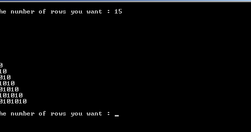 C Programming Tutorials: WAP to print binary triangle