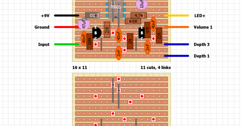 Guitar FX Layouts: Mosrite Fuzzrite germanium