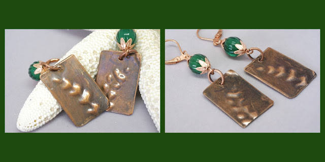Copper Fern earrings by BayMoonDesign