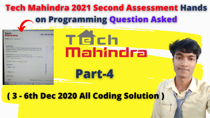 Tech Mahindra 2021 Non Sde 3 6 Dec Hands On Coding Question Asked With Solution Part 1 Bitwise Operation