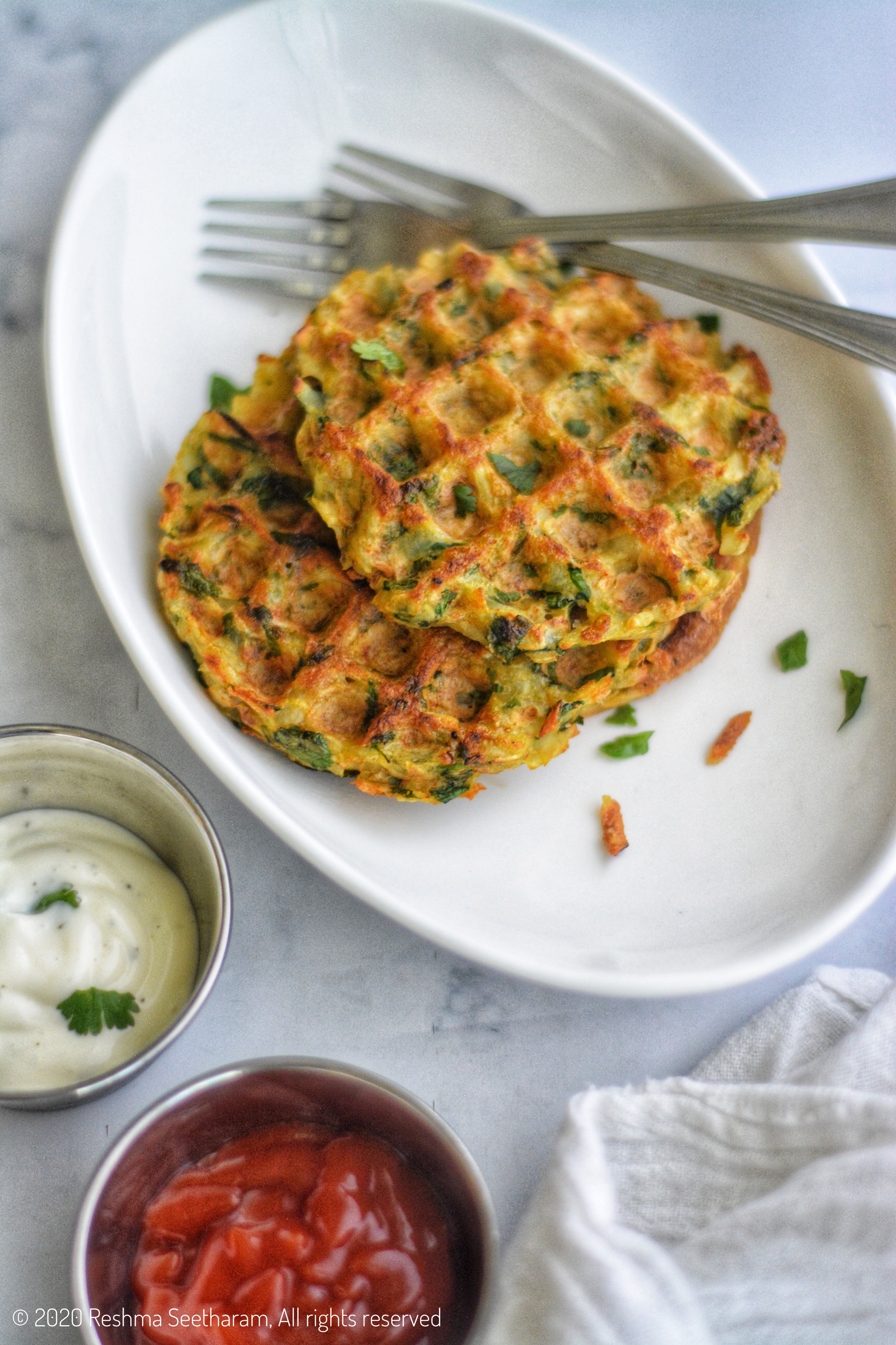 Spicy Hash Brown Waffles Recipe