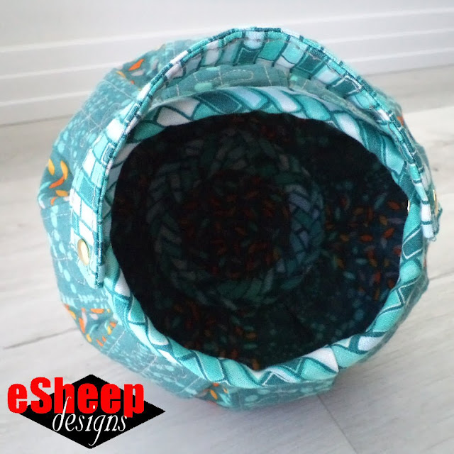 Barrel Lantern Fabric Basket crafted by eSheep Designs