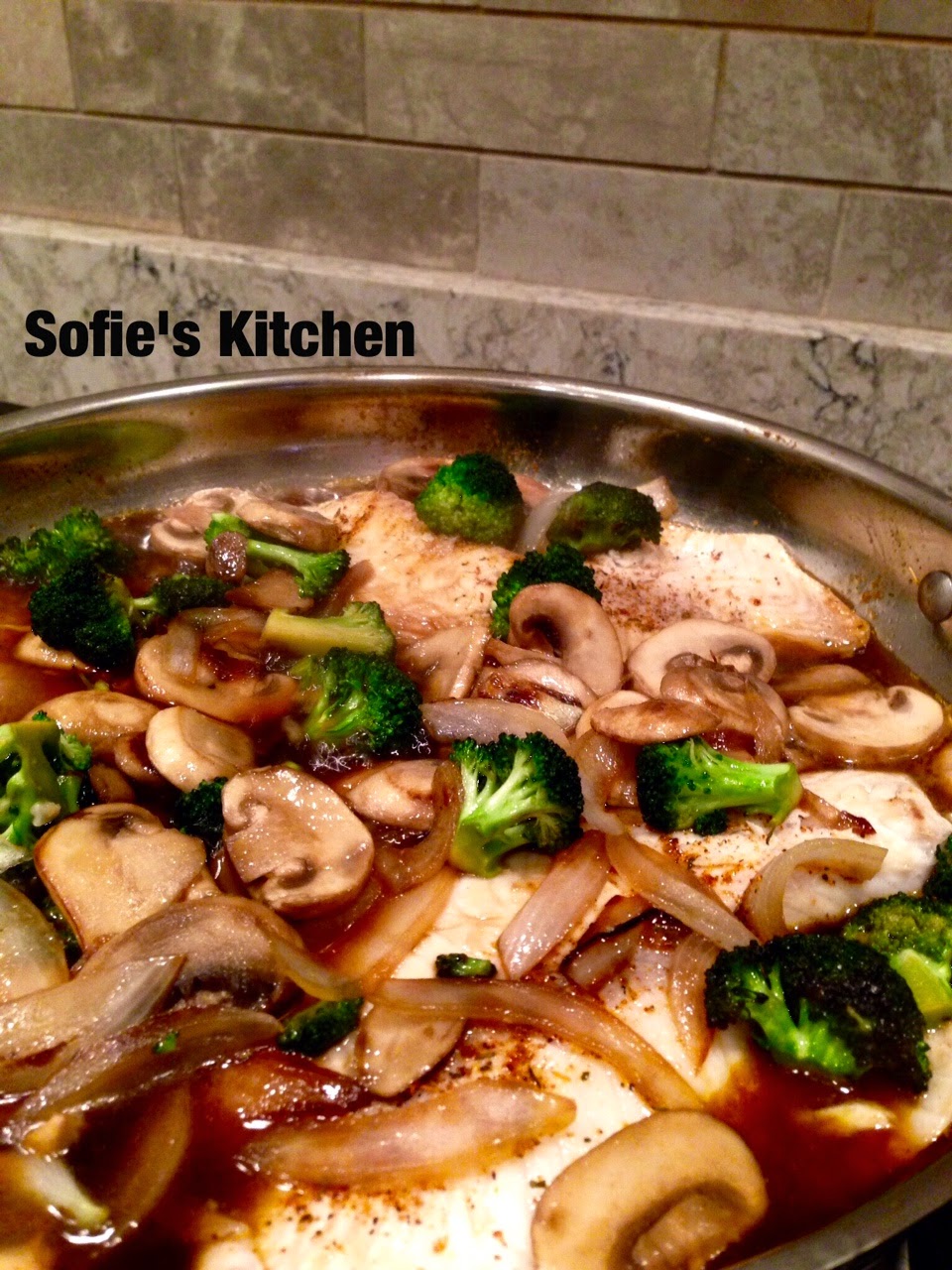 Sofie's Kitchen Tilapia with Broccoli and Mushrooms