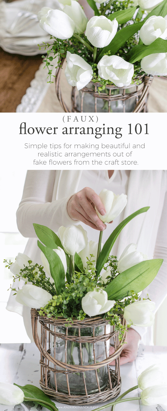 (faux) flower arranging 101 anderson + grant