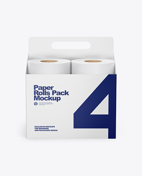 Download Toilet Tissue Rolls Pack Mockup Front View Yellowimages Mockups