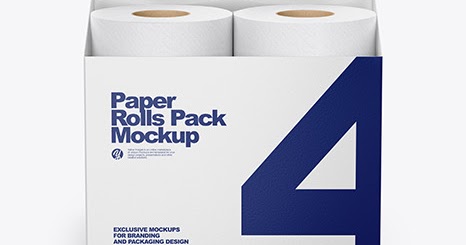 Download Free Toilet Tissue Rolls Pack Mockup Front View PSD Mockups.