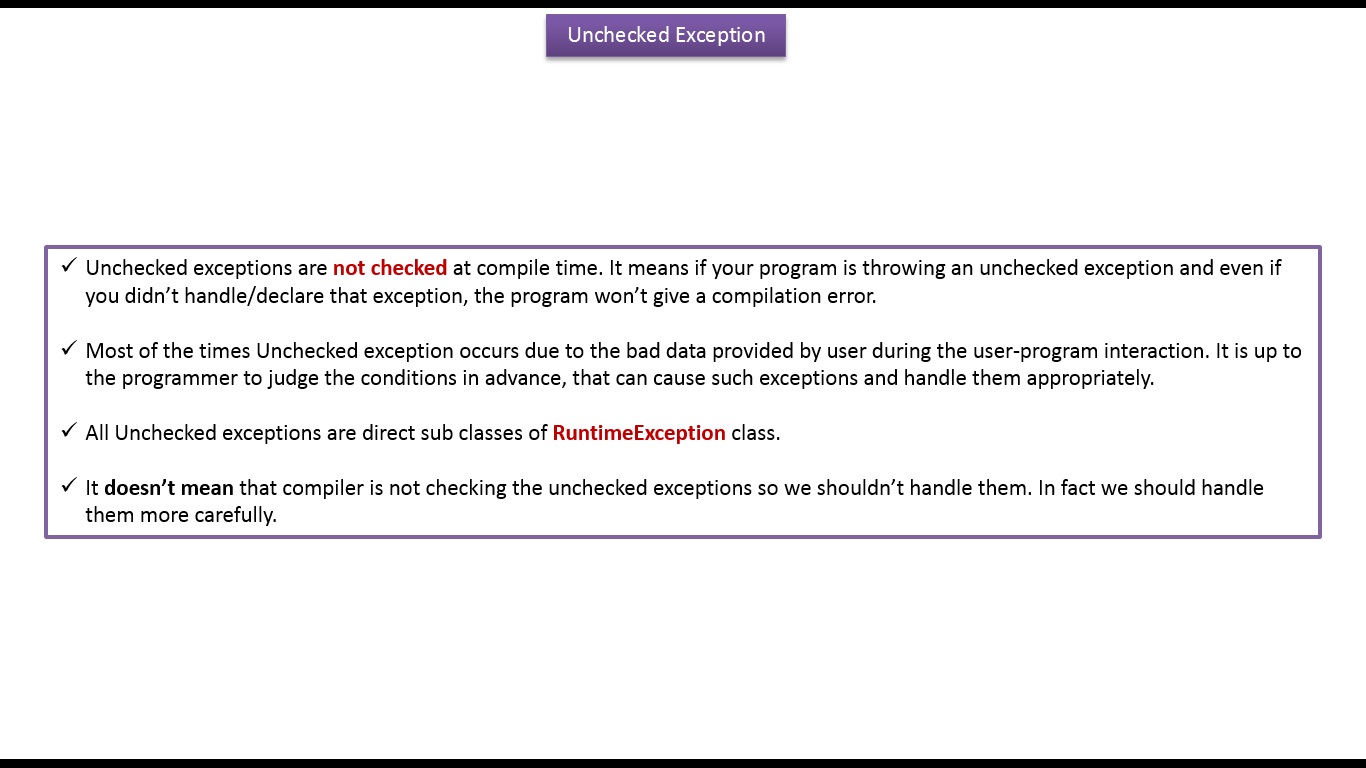 JAVA EE Java Tutorial Java unchecked exception(ArithmeticException)