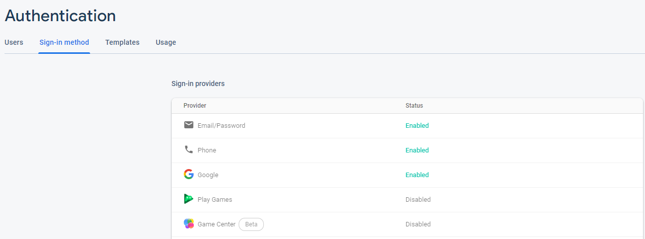 Configure Firebase