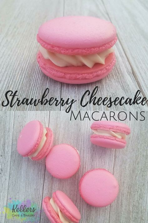 Strawberry Cheesecake Macarons - Sasya Recipe
