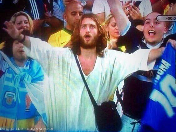 Lustige Menschen Spassbilder im Fernsehen - Jesus ist da!